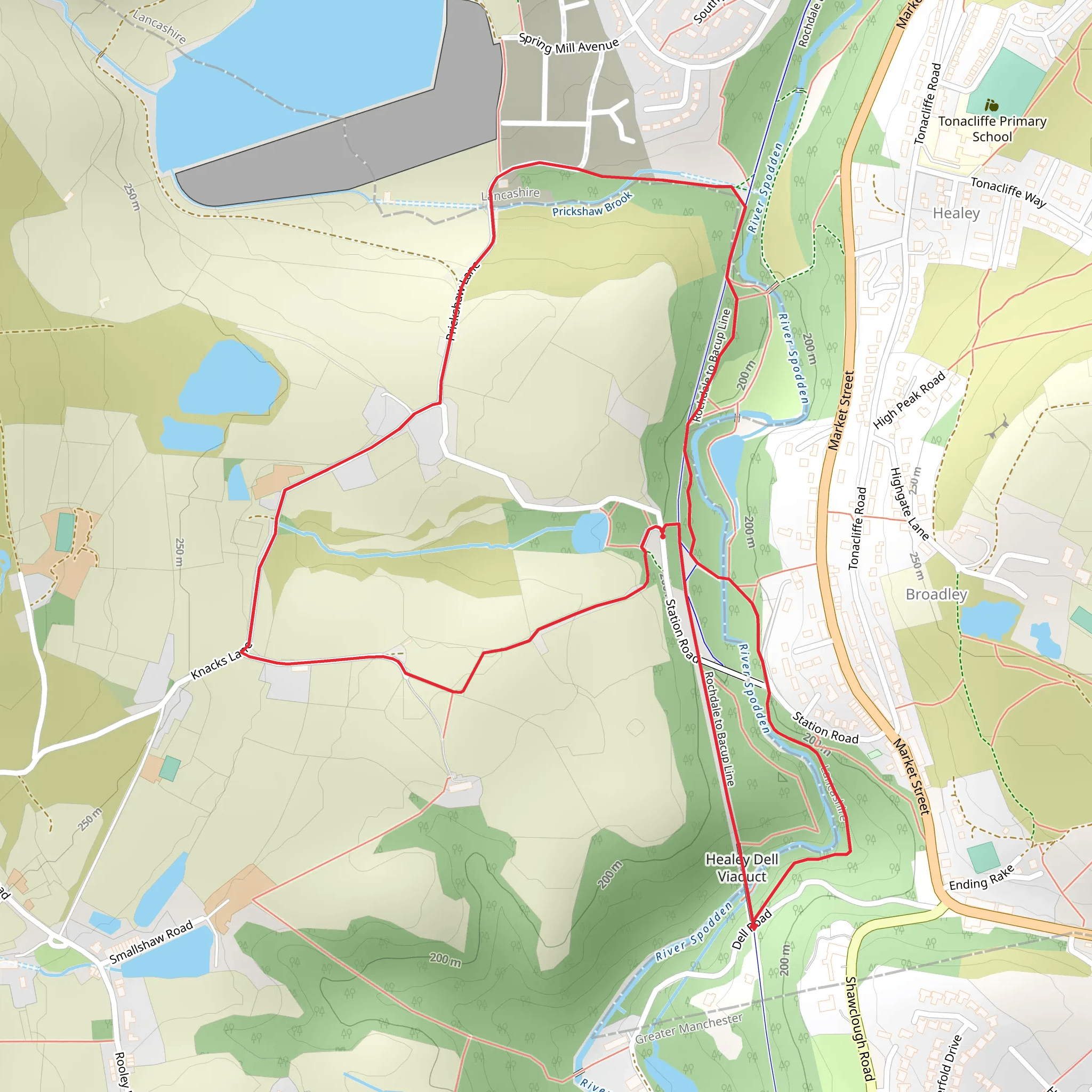 Healey Dell Loop mobile static map