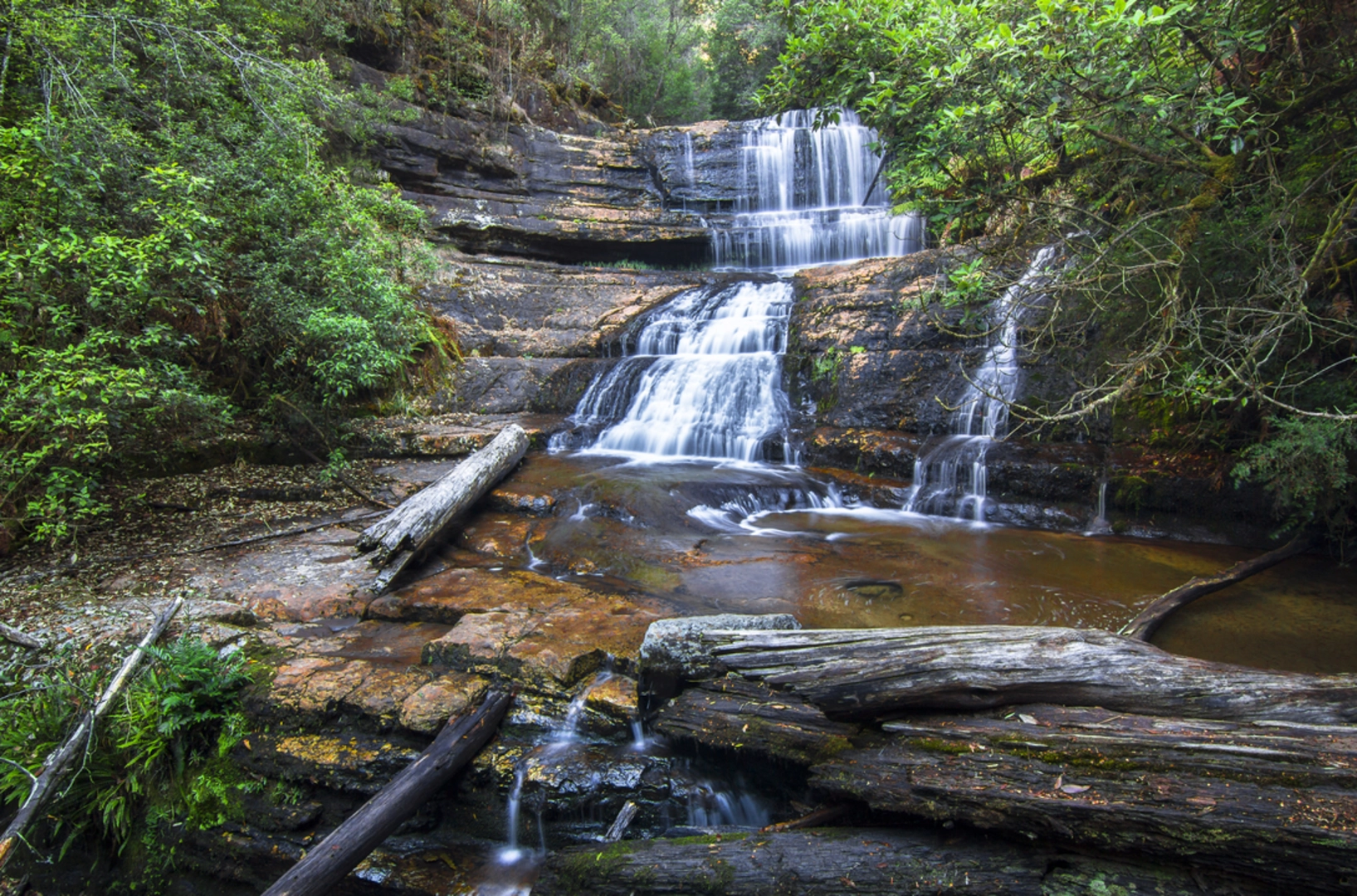 An image depicting the trail Three Falls Circuit and its surrounding area.