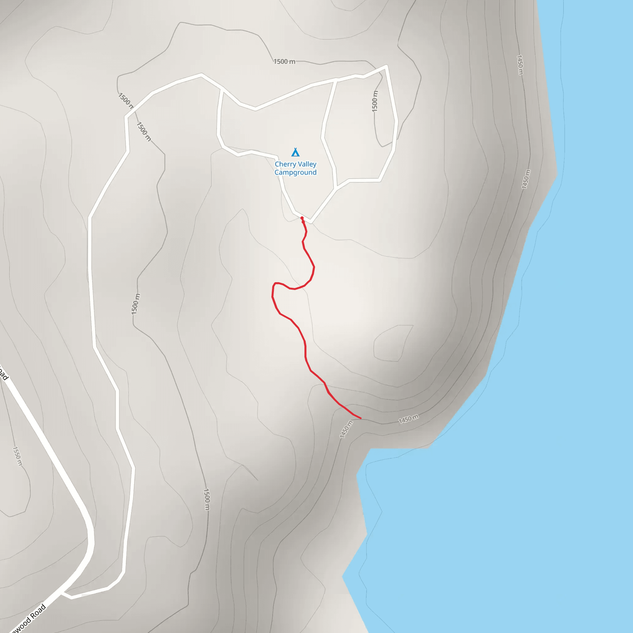 White Fir Creek and Cherry Lake Trail mobile static map