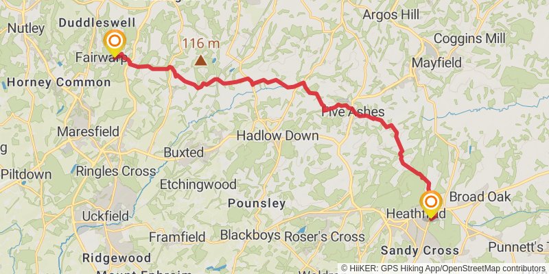 Sussex Diamond Way stage 5 Map