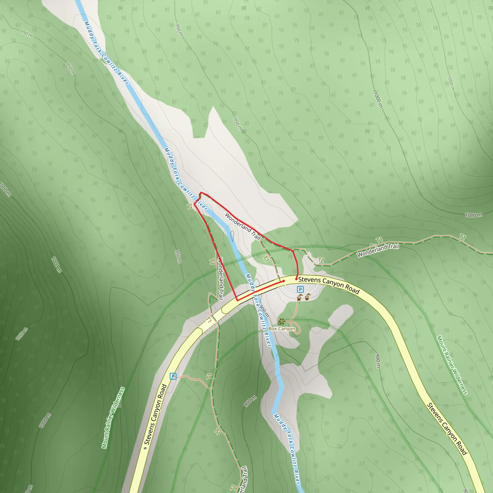Box Canyon Loop Trail mobile static map