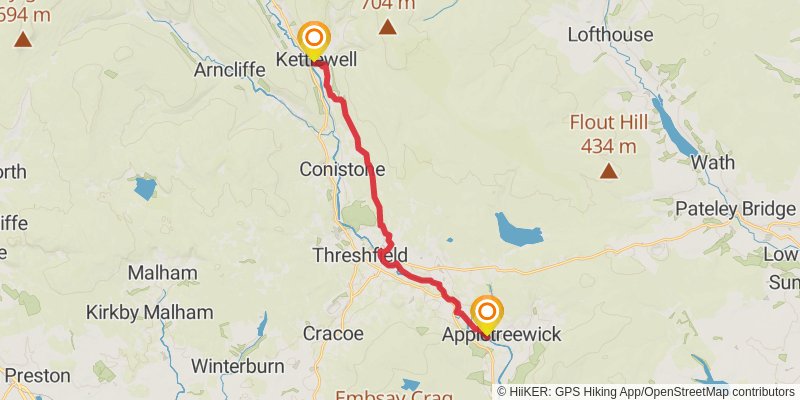 Dales Way stage 2 Map