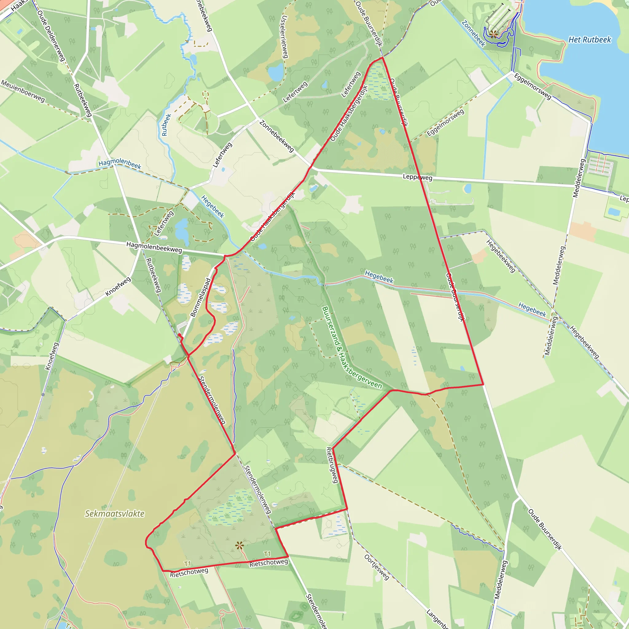 Oude Haaksbergerdijk and Rietbrugweg Loop mobile static map