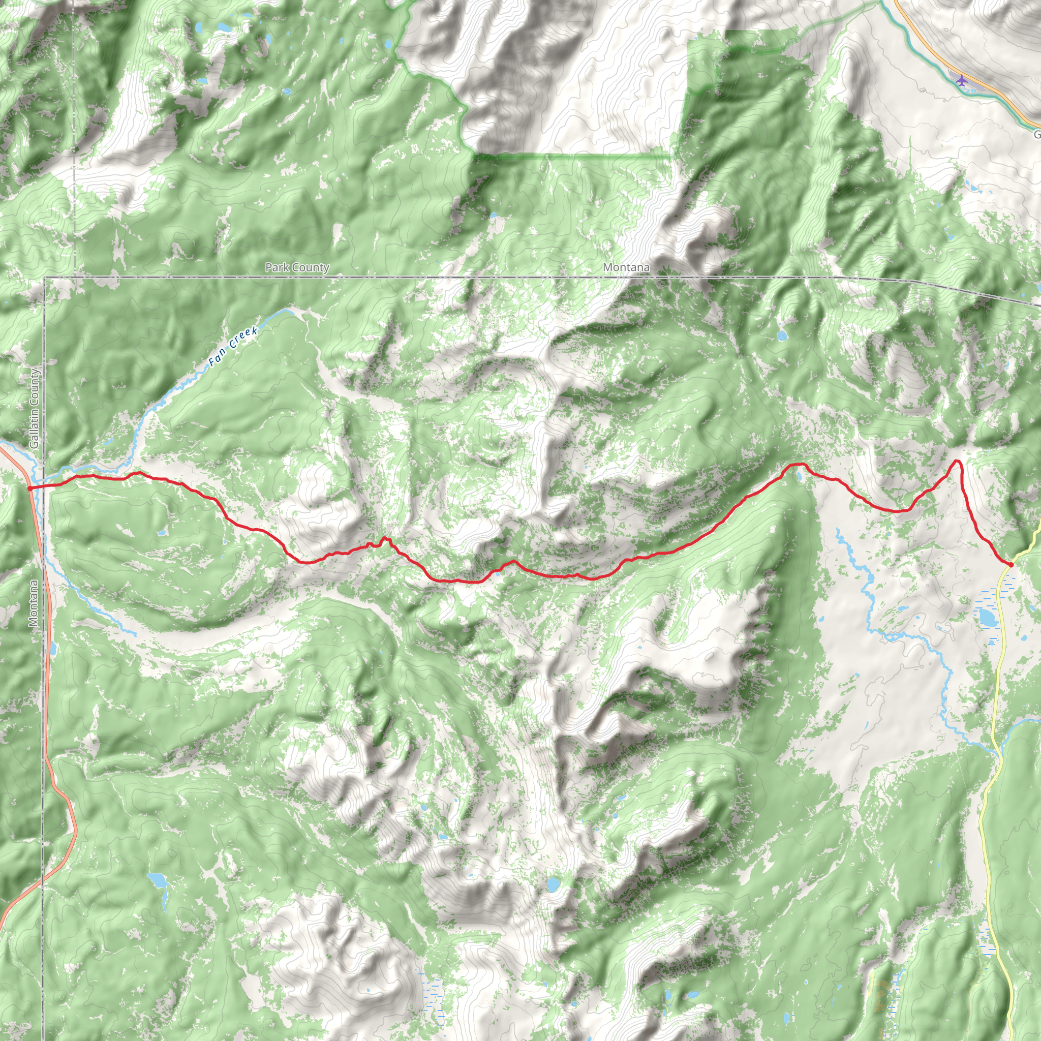 Fawn Pass Trail mobile static map