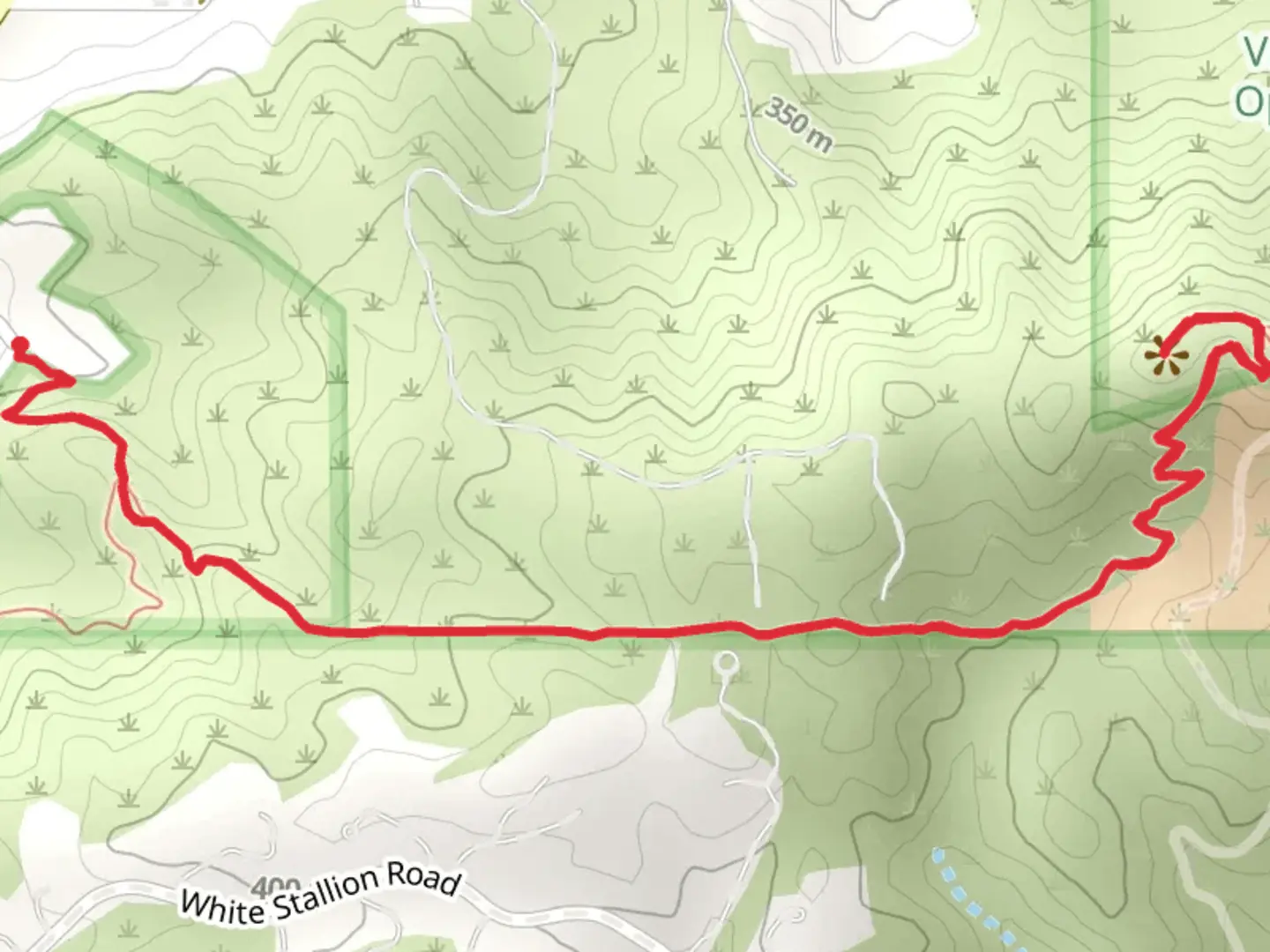 An image depicting the trail Los Robles Trail - Felton Street and its surrounding area.