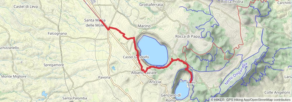 Via Francigena stage 120 Map