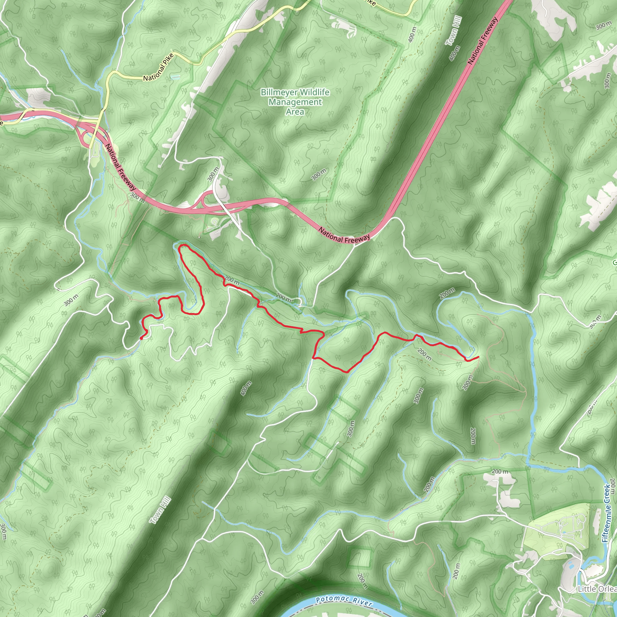 Fifteenmile Creek mobile static map