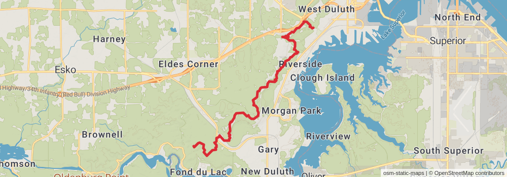 American Perimeter Trail - North Country Primary stage 141 Map