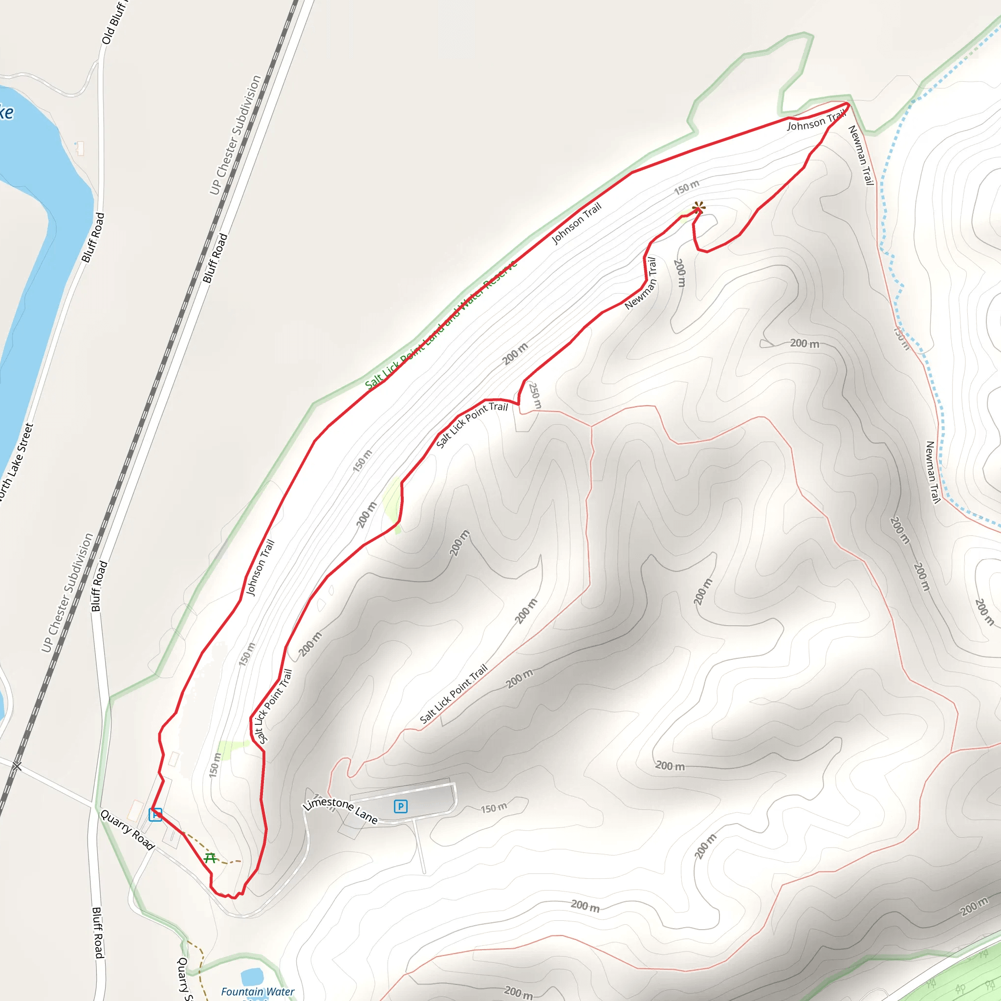 Salt Lick Point and Johnson Loop Trail mobile static map