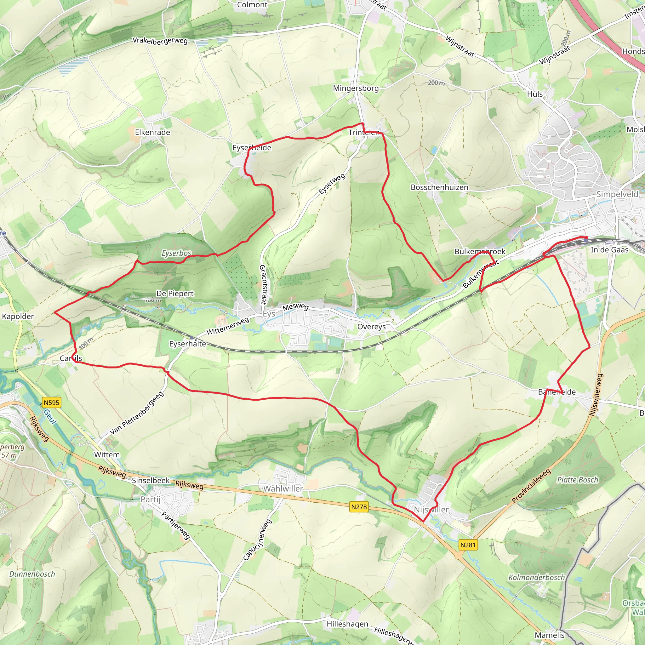 Wahlwiller Graven and Bulkem via Gulpen Wittem mobile static map