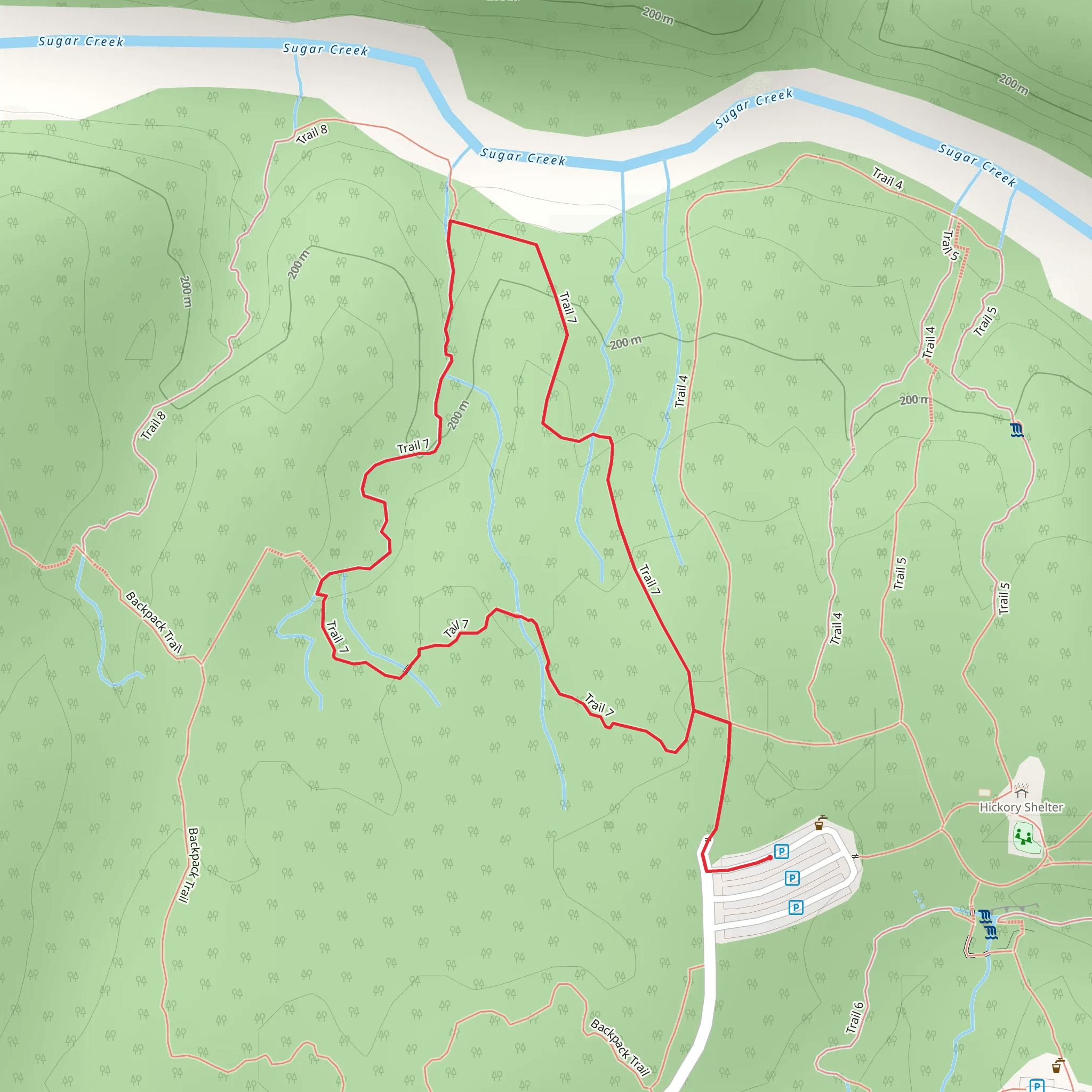 Trail 7 Loop mobile static map