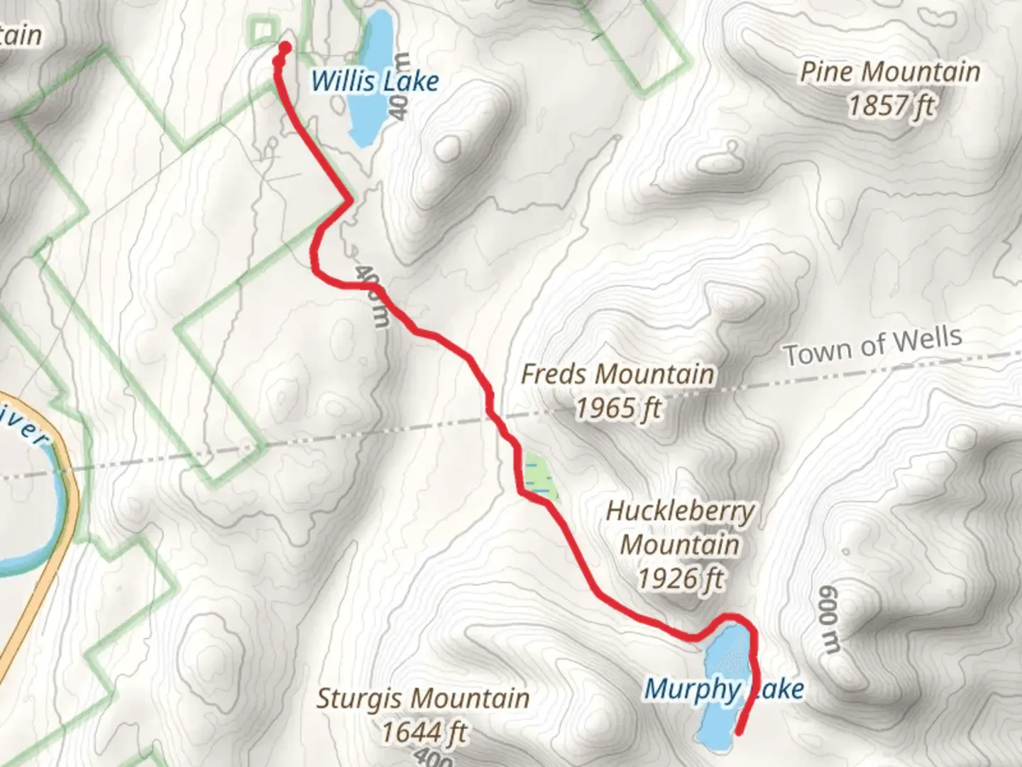 An image depicting the trail Murphy Lake Trail and its surrounding area.