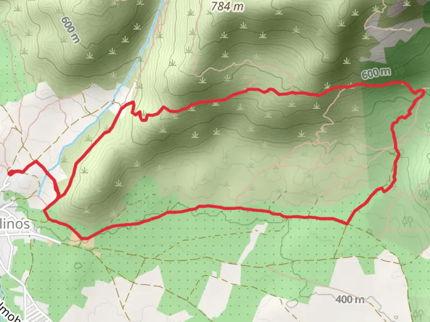 An image depicting the trail Route of the Quagmires SL CC 7 and its surrounding area.