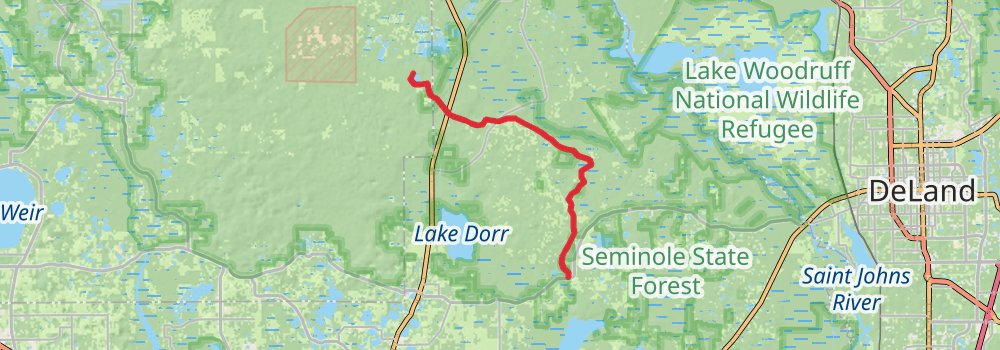 Florida National Scenic Trail - Ocala South stage 3 Map