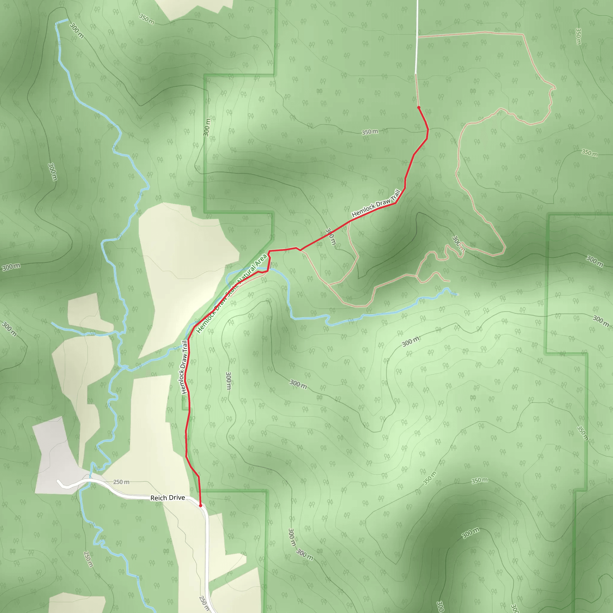 Hemlock Draw Trail mobile static map