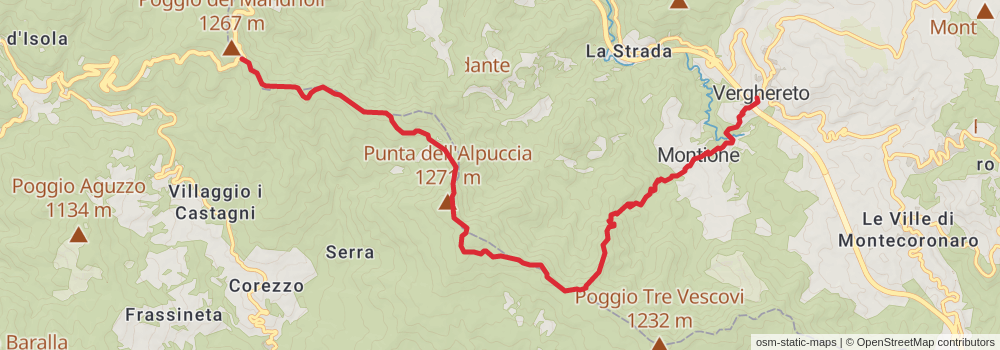 Sentiero Italia - Apennines Section stage 23 Map