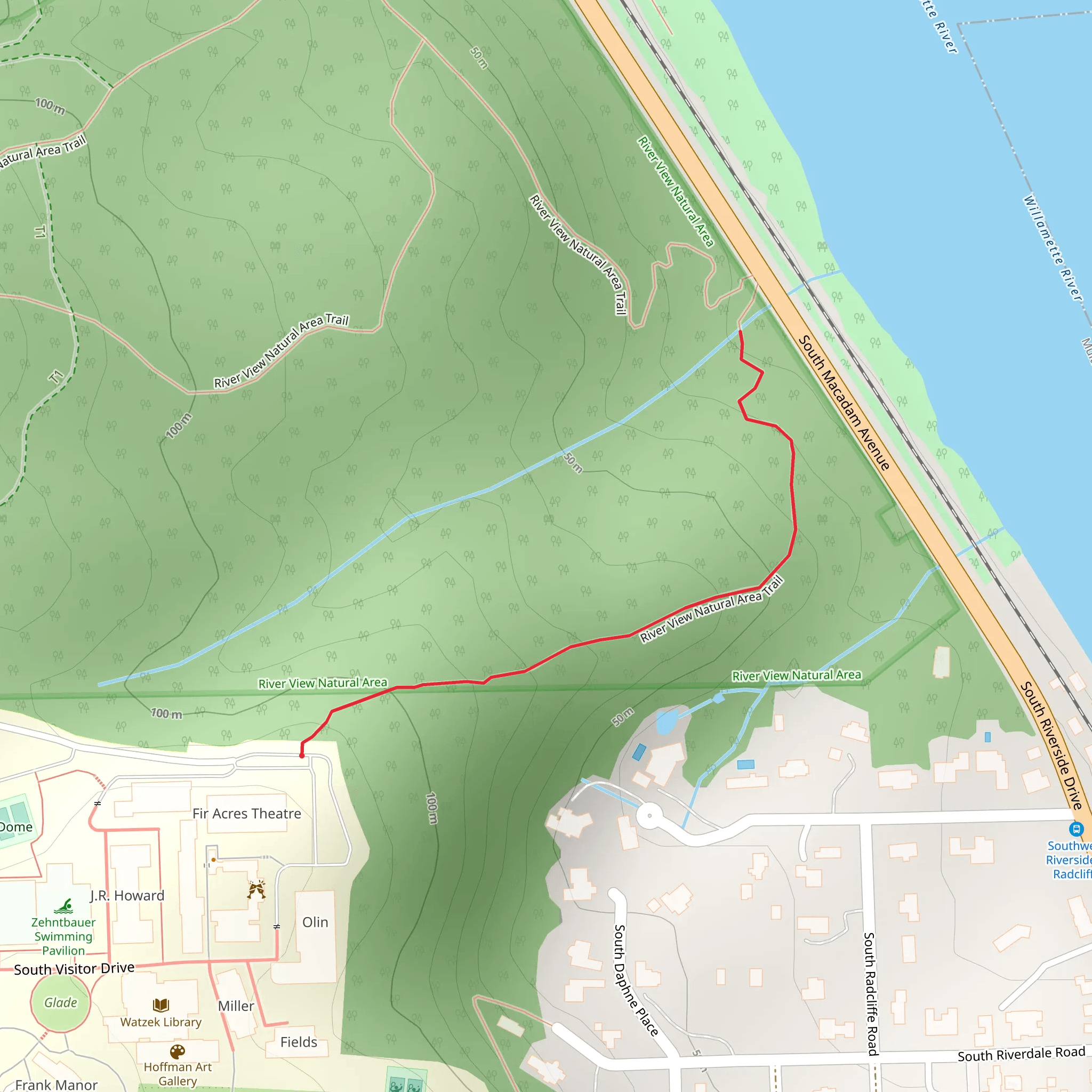 River View Natural Area Trail mobile static map
