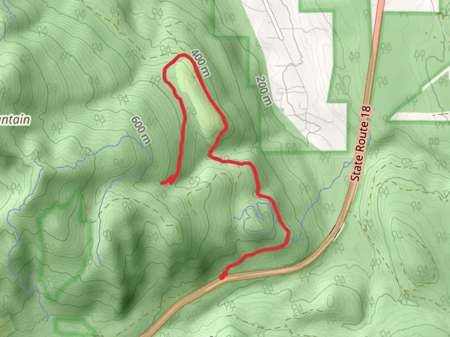 An image depicting the trail Silent Swamp and its surrounding area.
