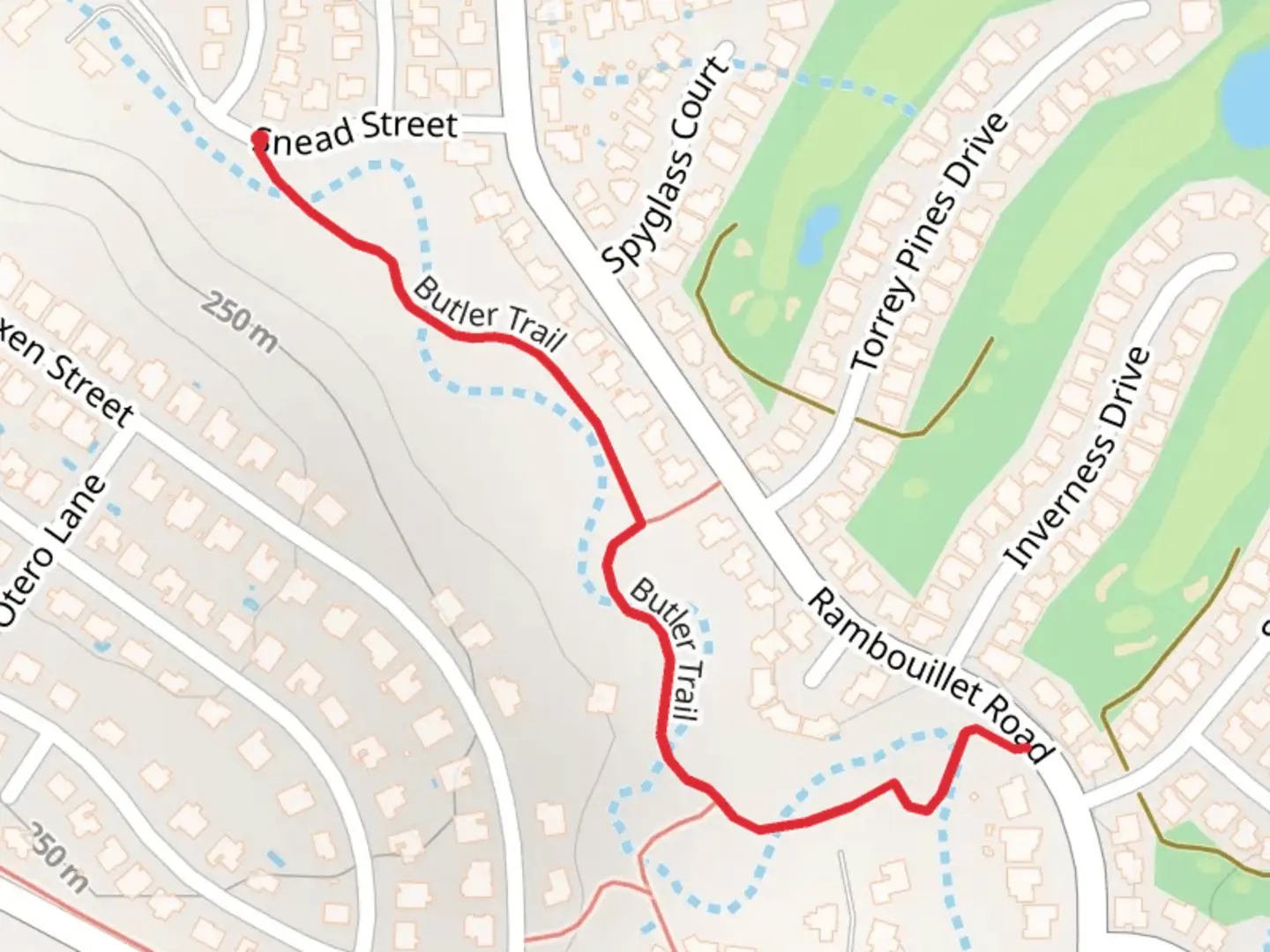 An image depicting the trail Butler Trail and its surrounding area.