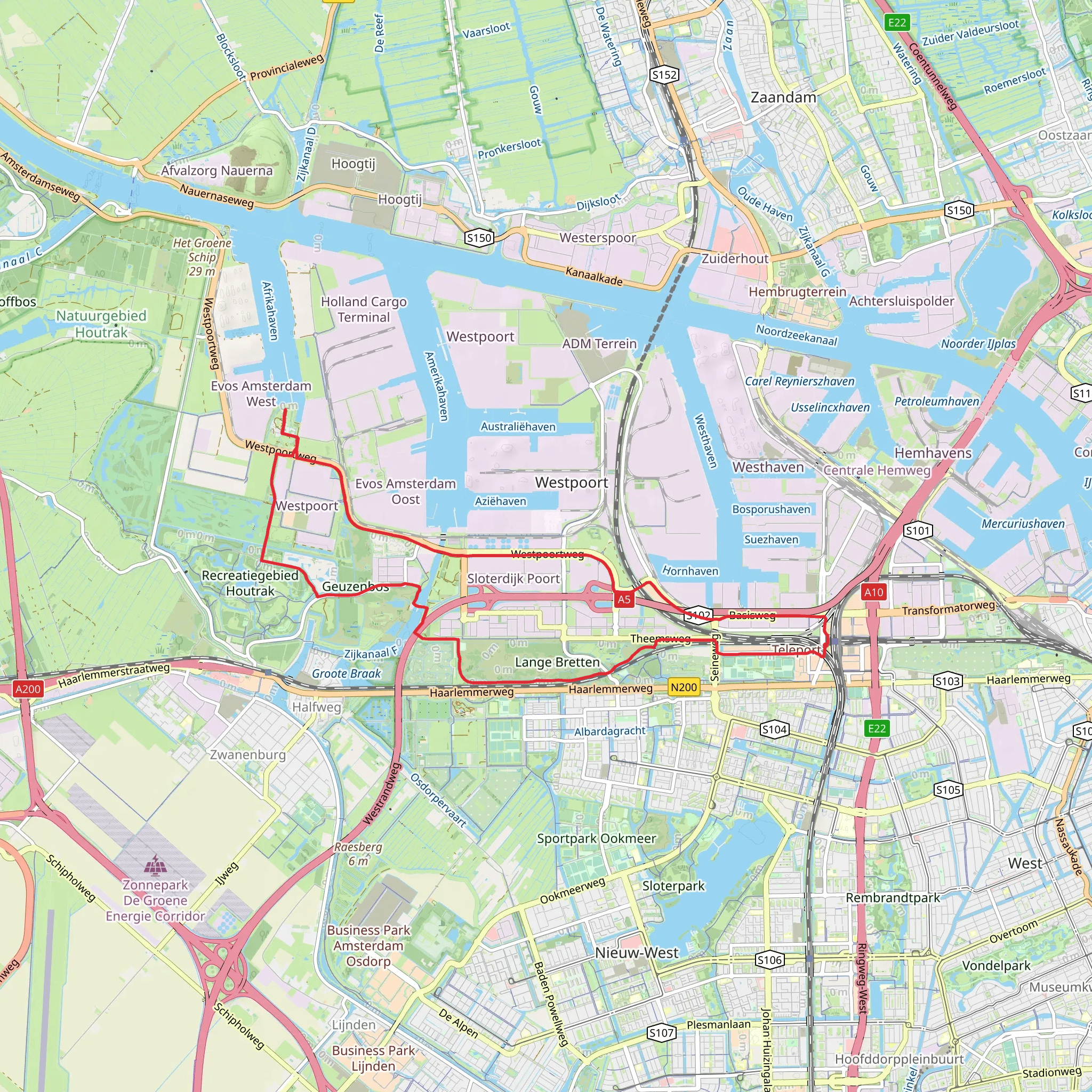 Ruigoord and Lange Bretten Loop mobile static map