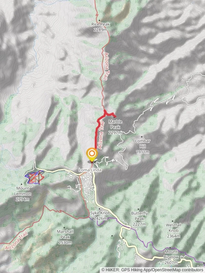 Marble Peak via Arizona Trail Pima County Arizona