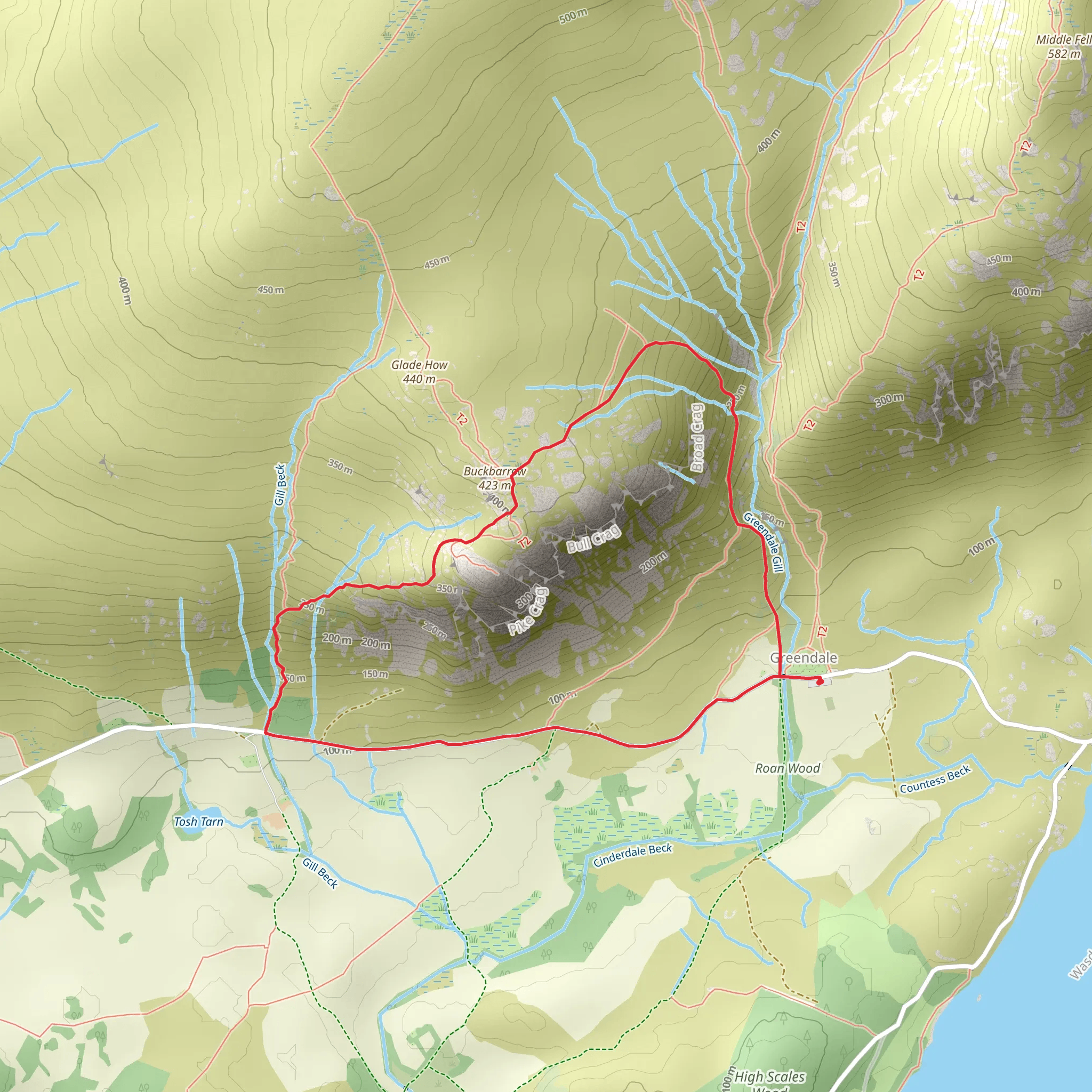 Buckbarrow Loop - Greendale mobile static map