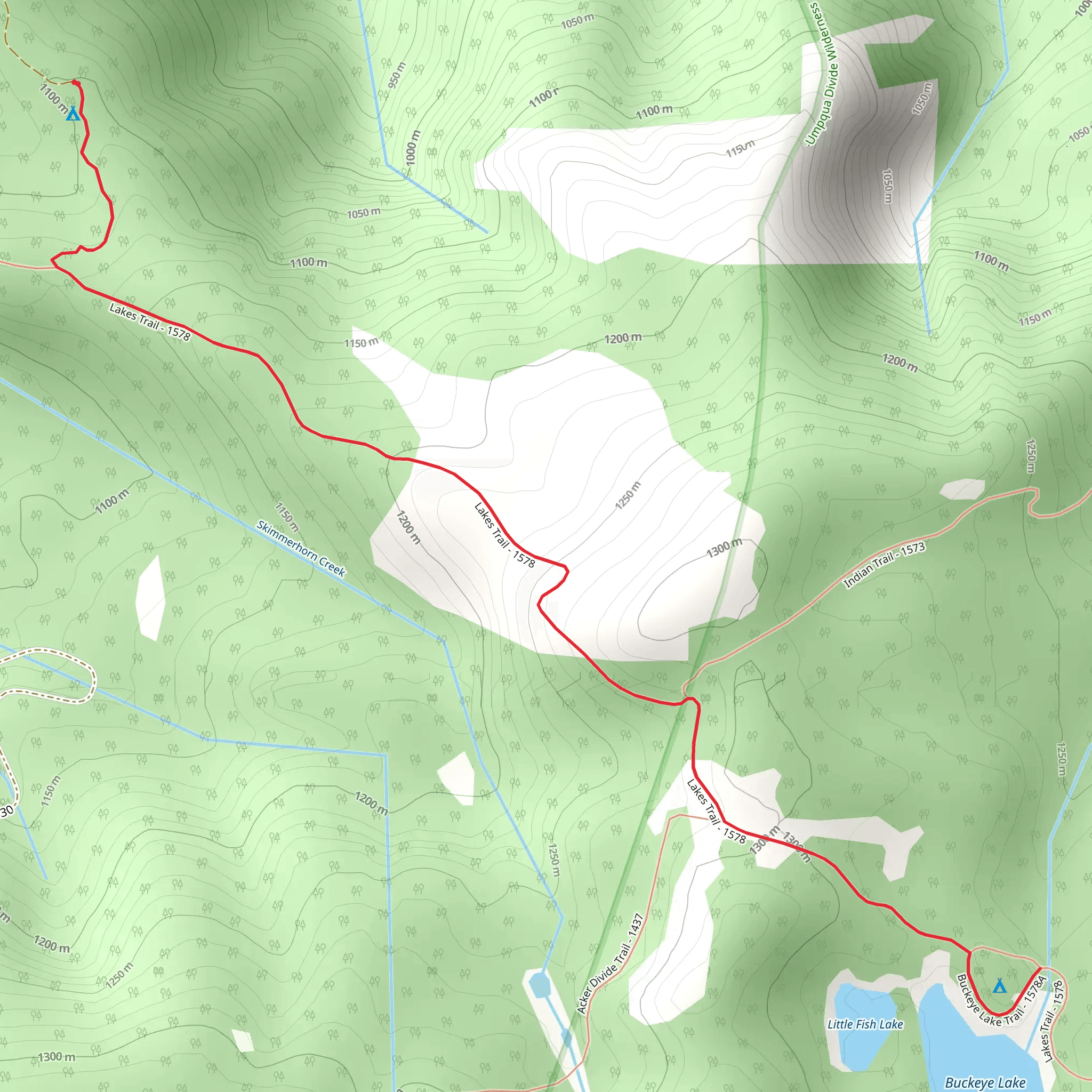 Buckeye Lake Trail mobile static map