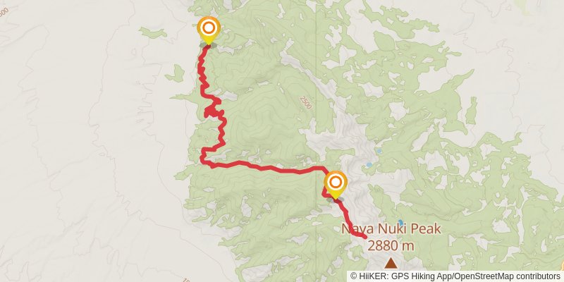 North Cottonwood Trail stage 3 Map