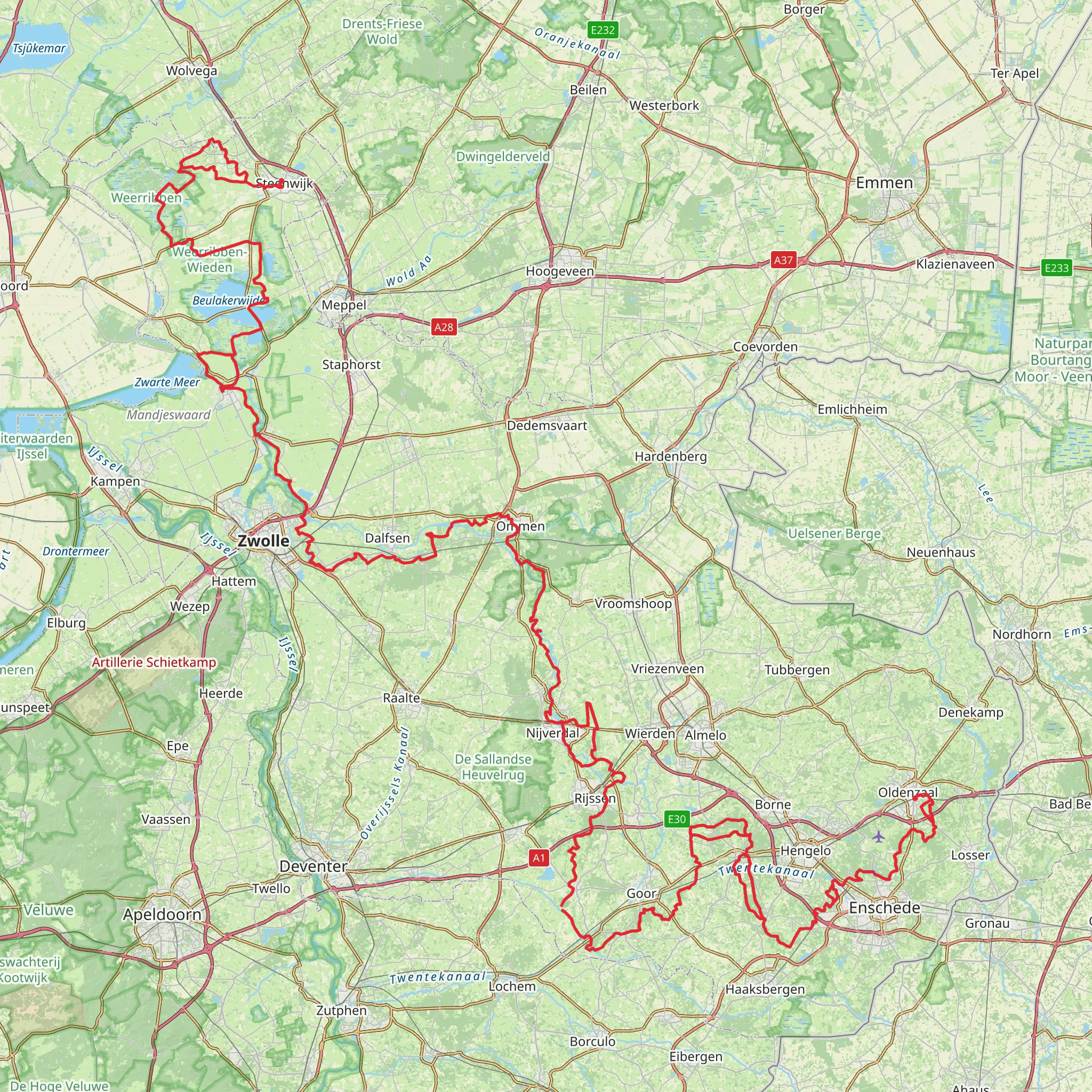 Overijssels Havezatenpad mobile static map