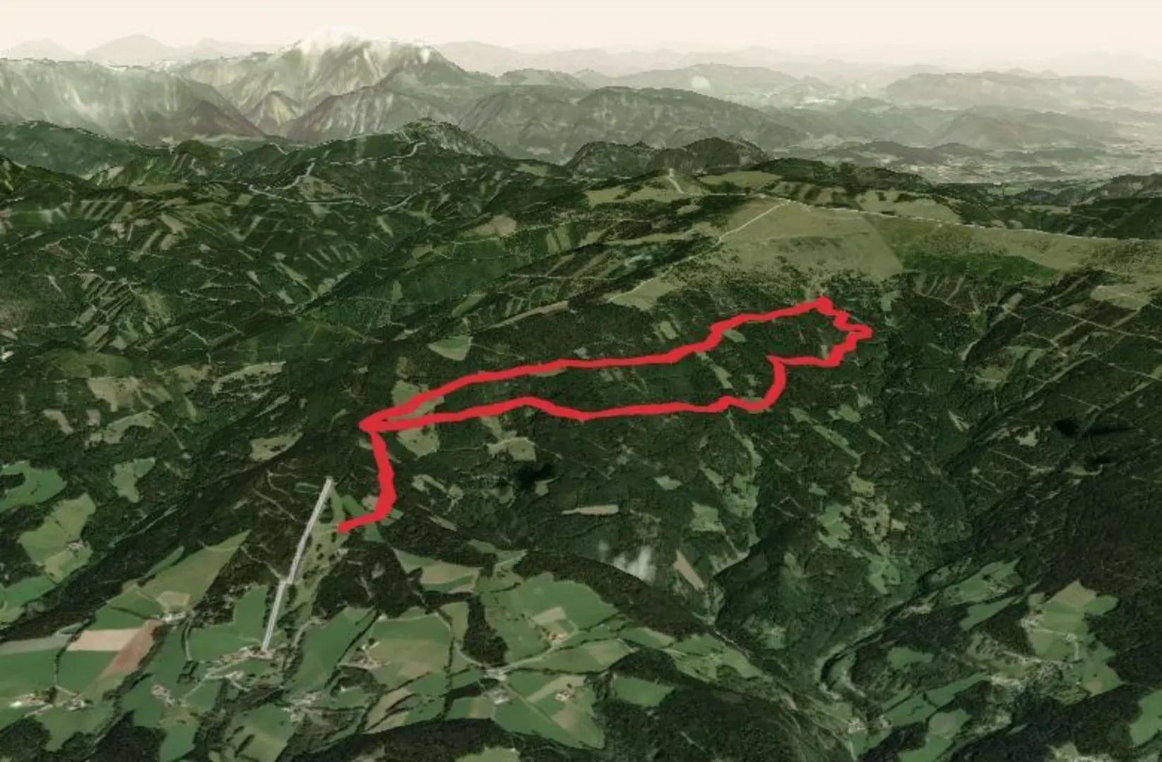 An image depicting the trail Hochwechsel - Spring Trail and its surrounding area.