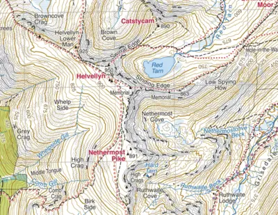 Harvey Maps Lake District East: Helvellyn, Ullswater & Grasmere on HiiKER