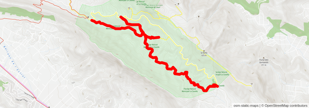 D'Alcira a la Casella PR CV 303 stage 2 Map