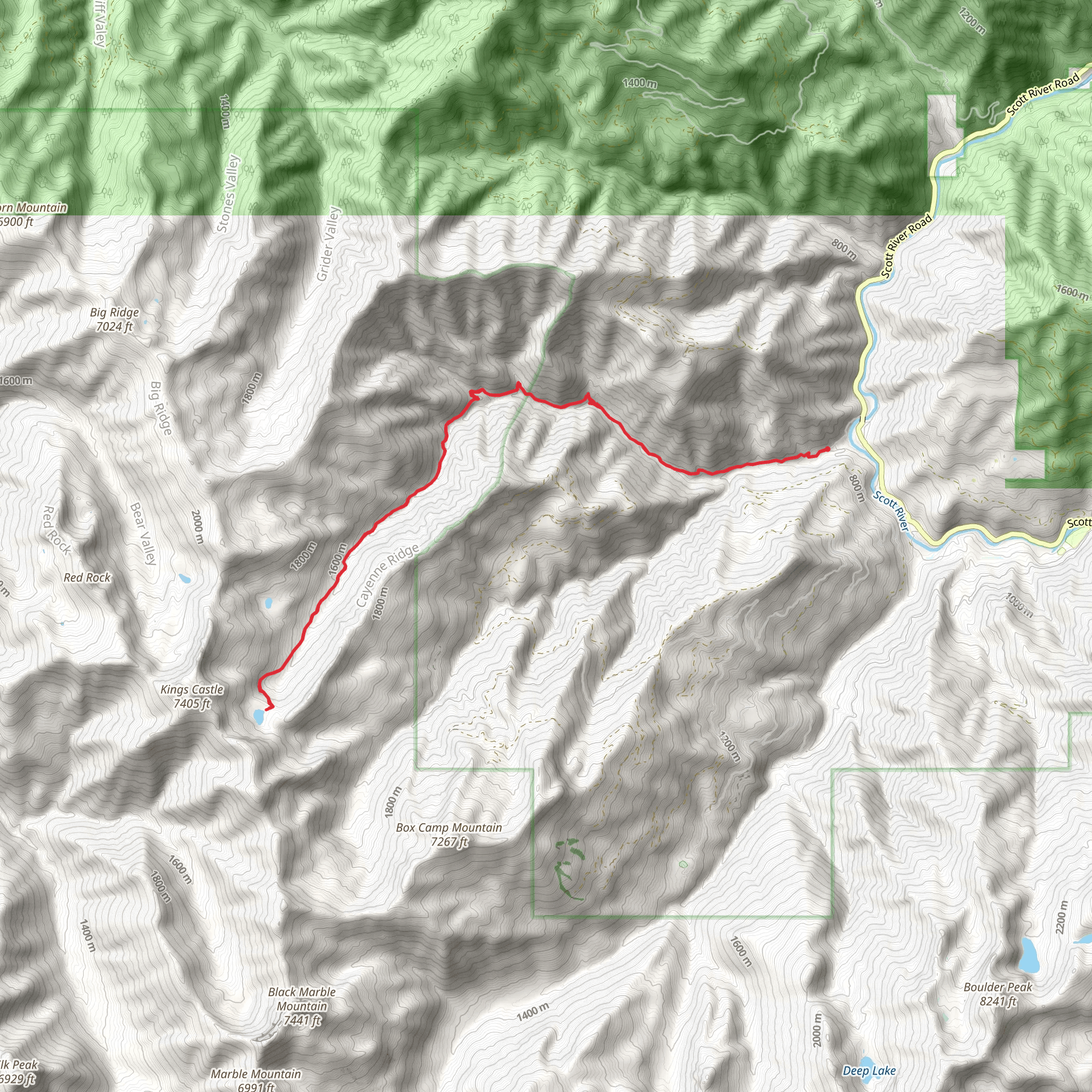 Kelsey Creek Trail mobile static map