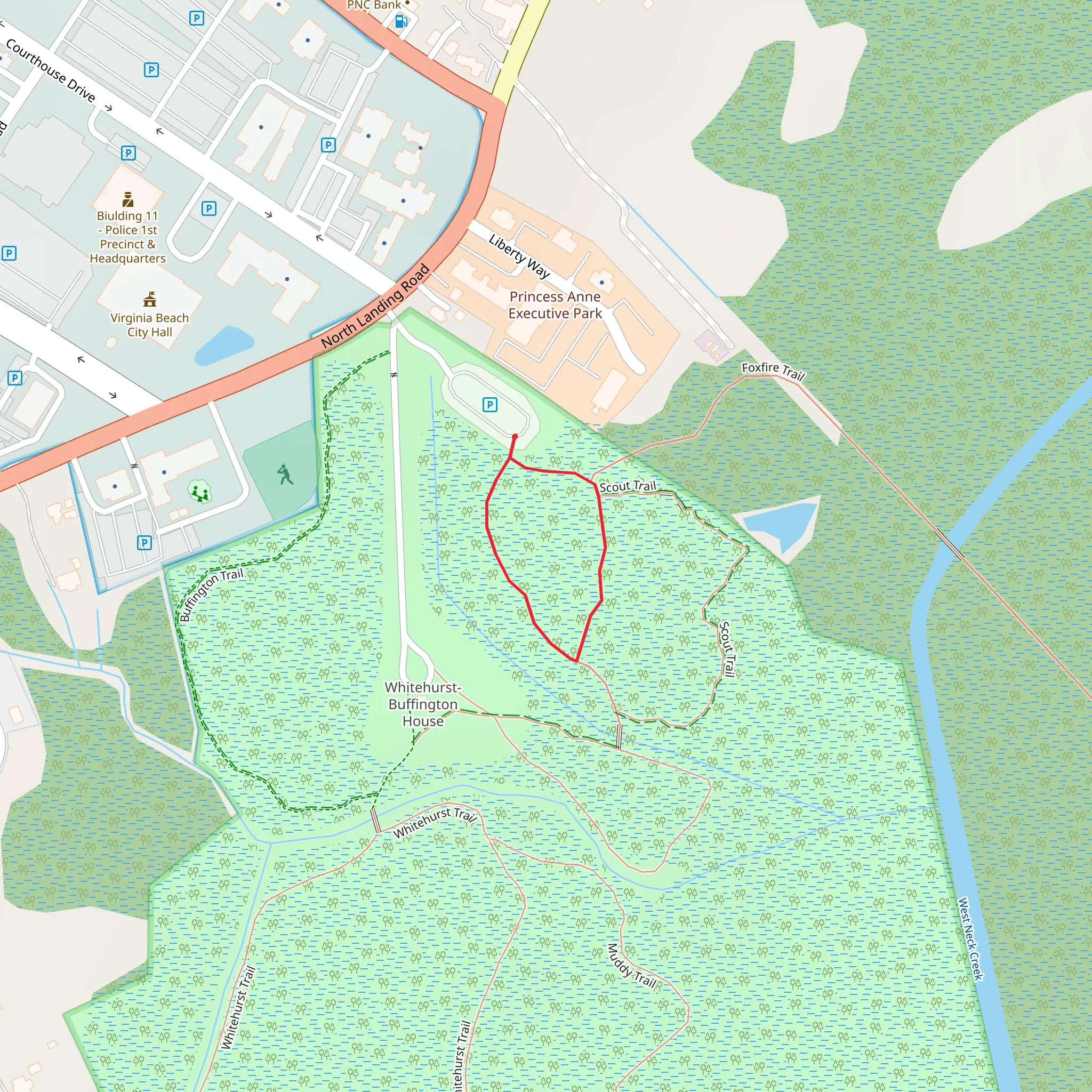 North Landing Road Loop mobile static map