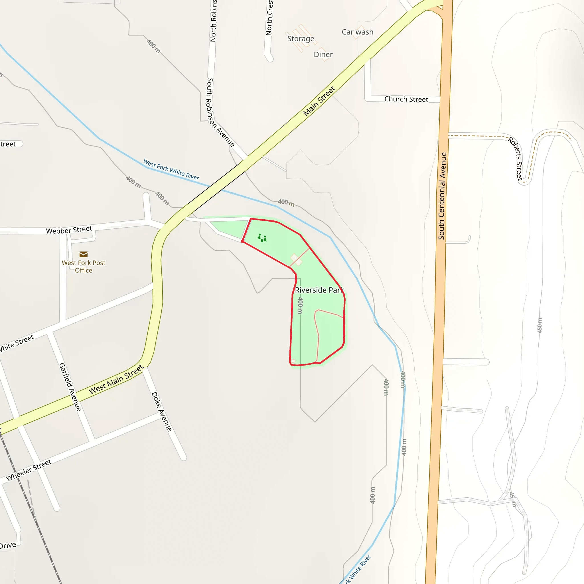Riverside Park Loop mobile static map