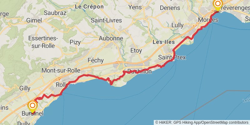 Camino Müstair-Geneva via Interlaken stage 34 Map
