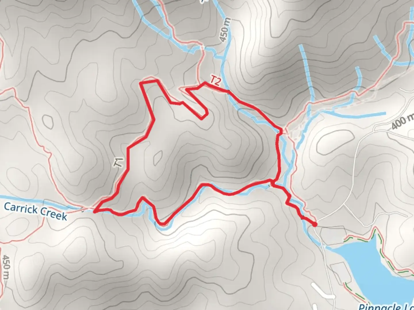 An image depicting the trail Table Rock, Carrick Creek and Foothills Loop Trail and its surrounding area.