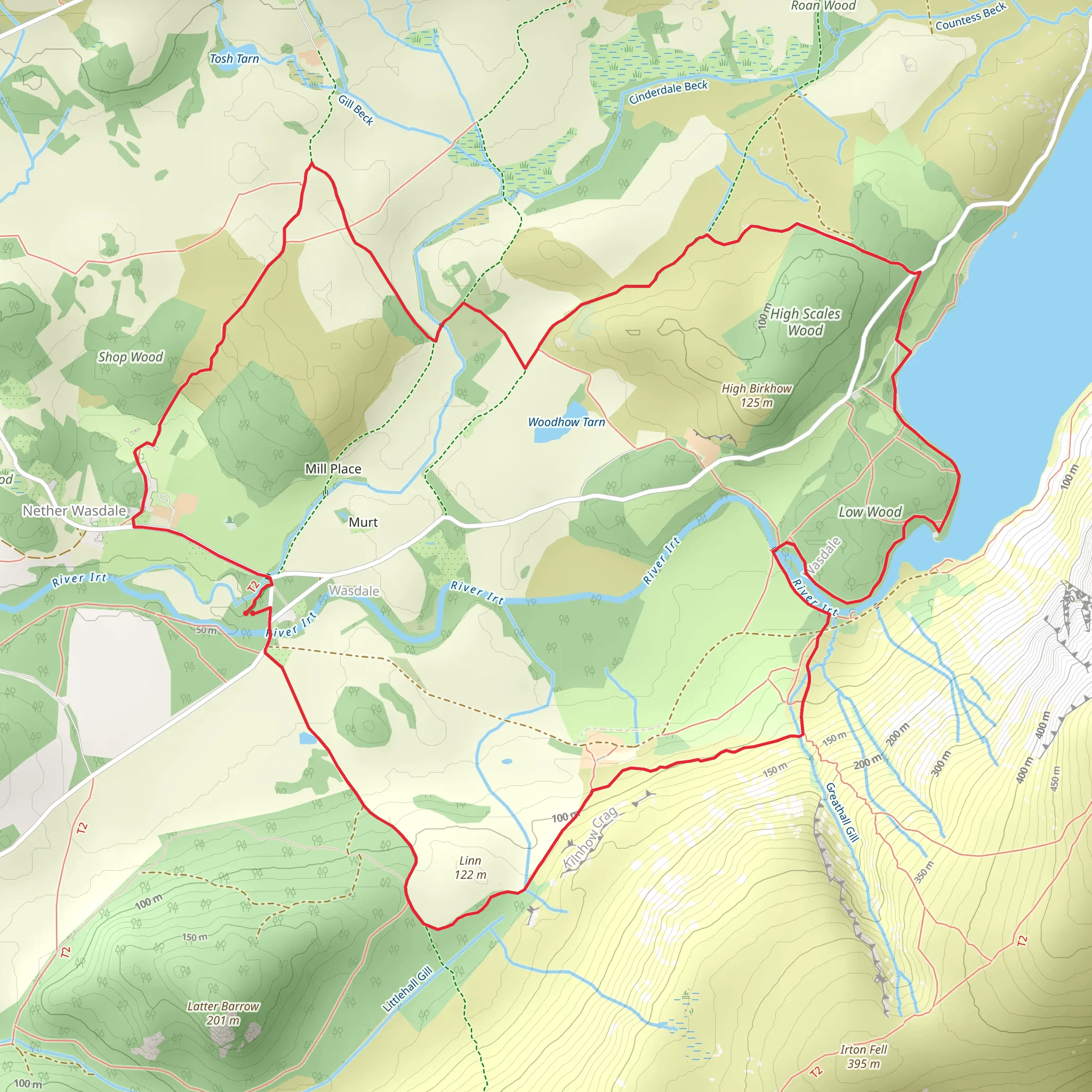 Nether Wasdale Loop mobile static map
