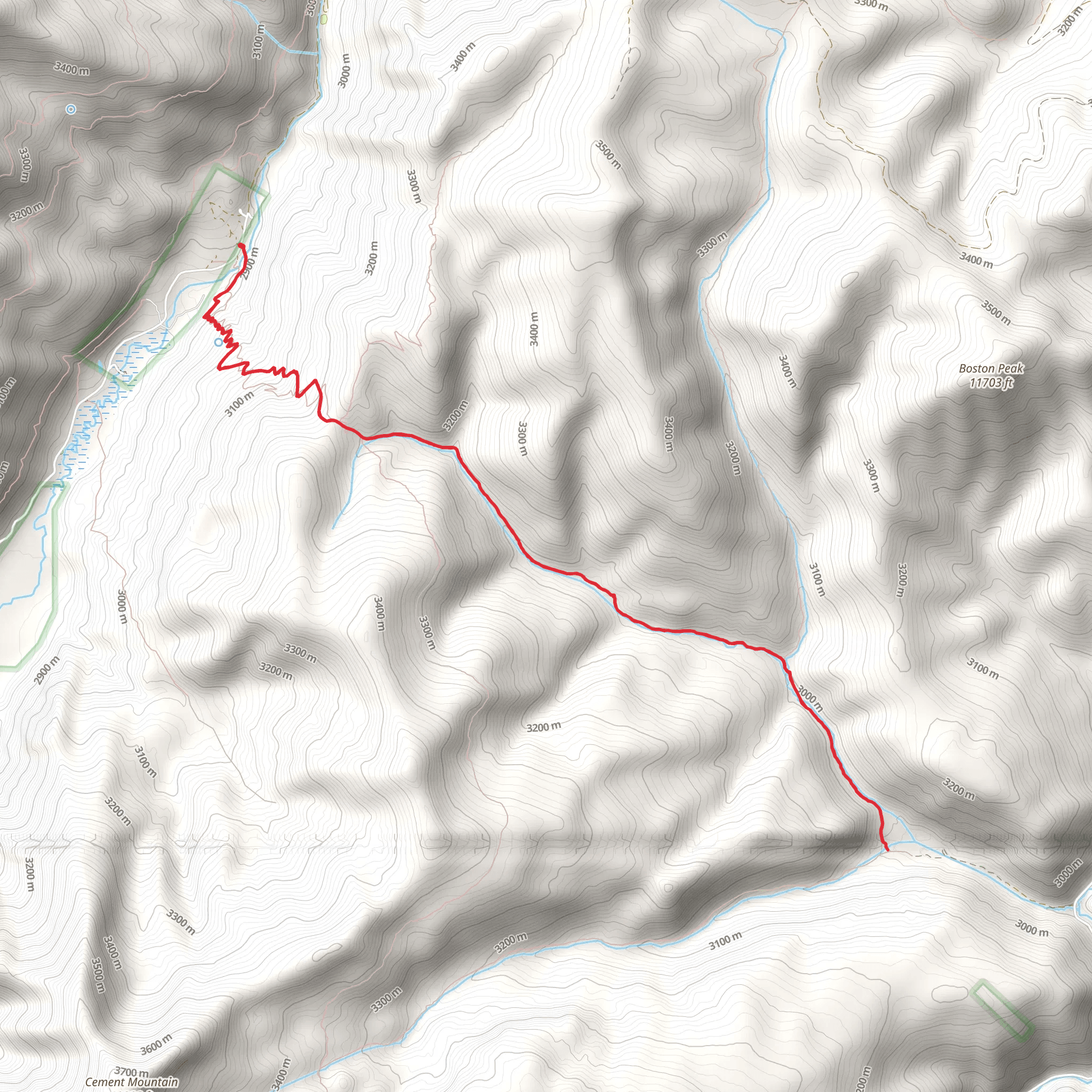 Deadman Gulch Trail mobile static map