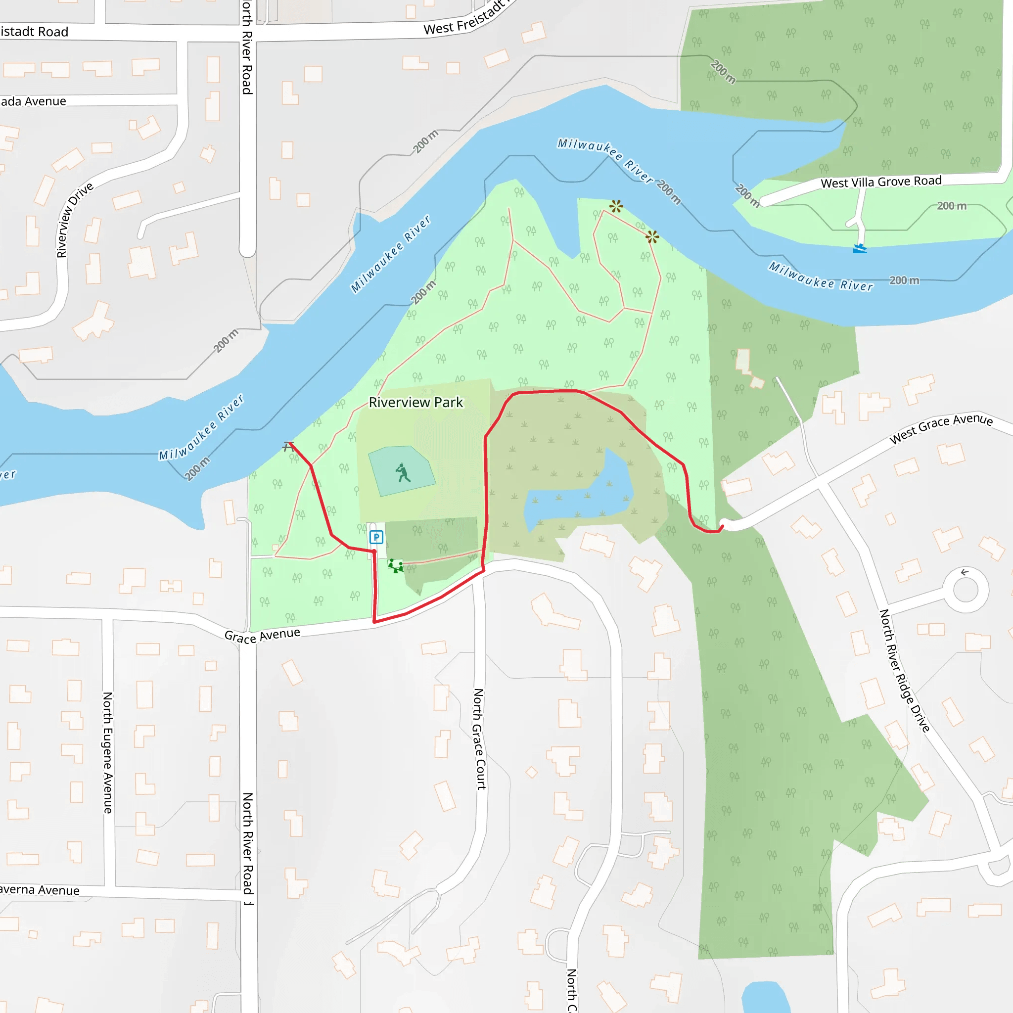 Riverview Park mobile static map