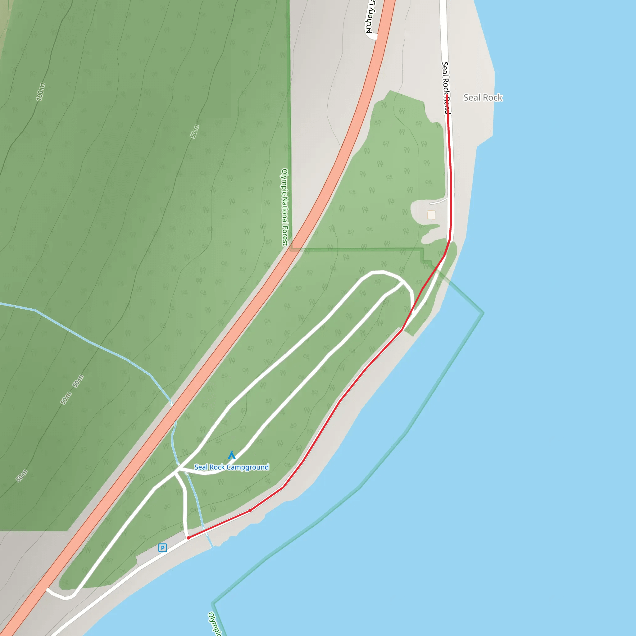 Seal Rock Marine Interpretive Trail mobile static map