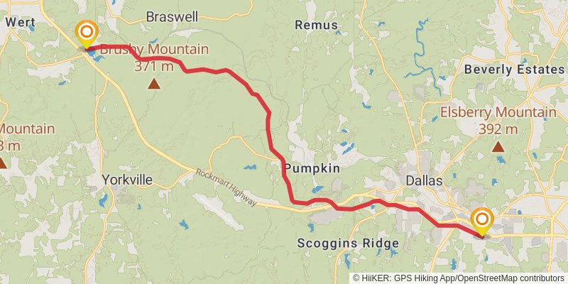 Silver Comet Trail stage 2 Map