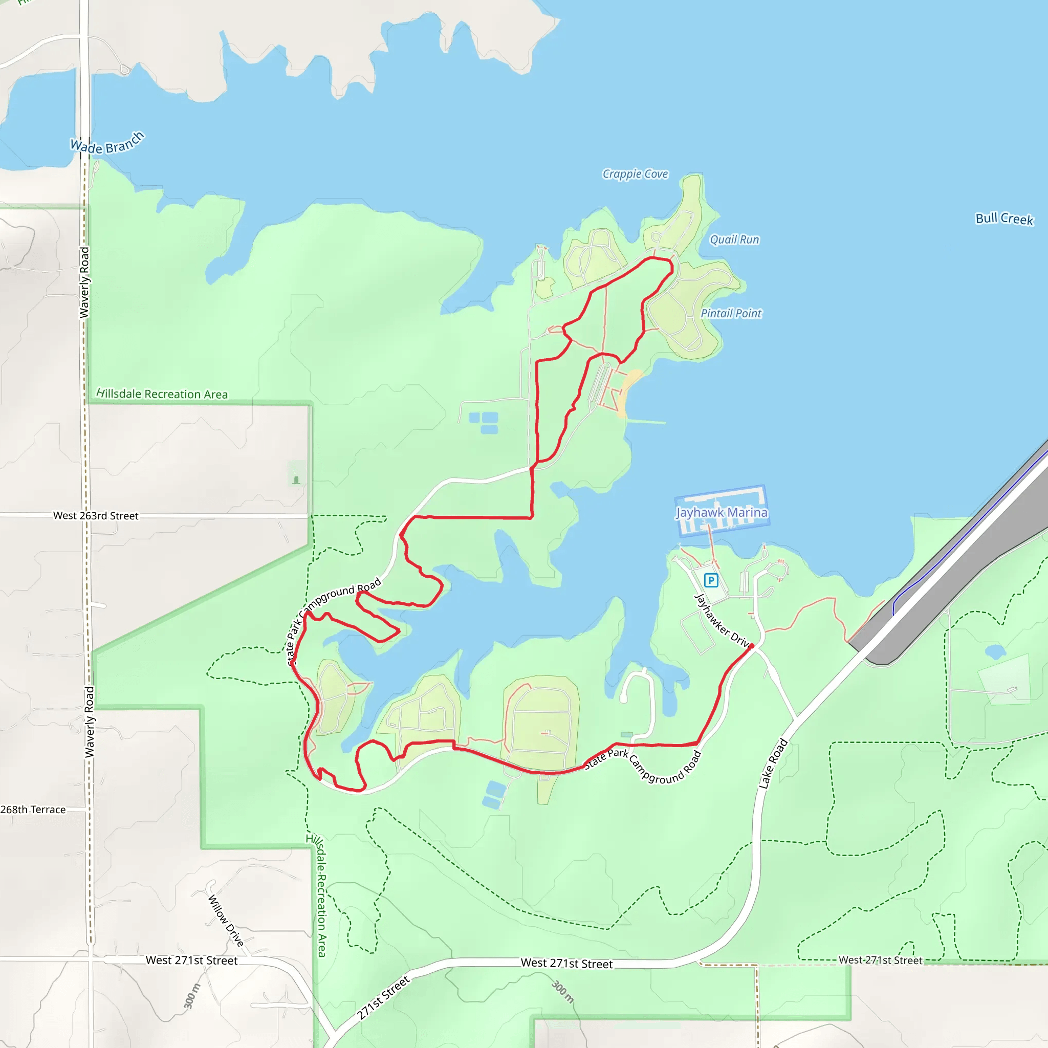 Hillsdale State Park Walk mobile static map