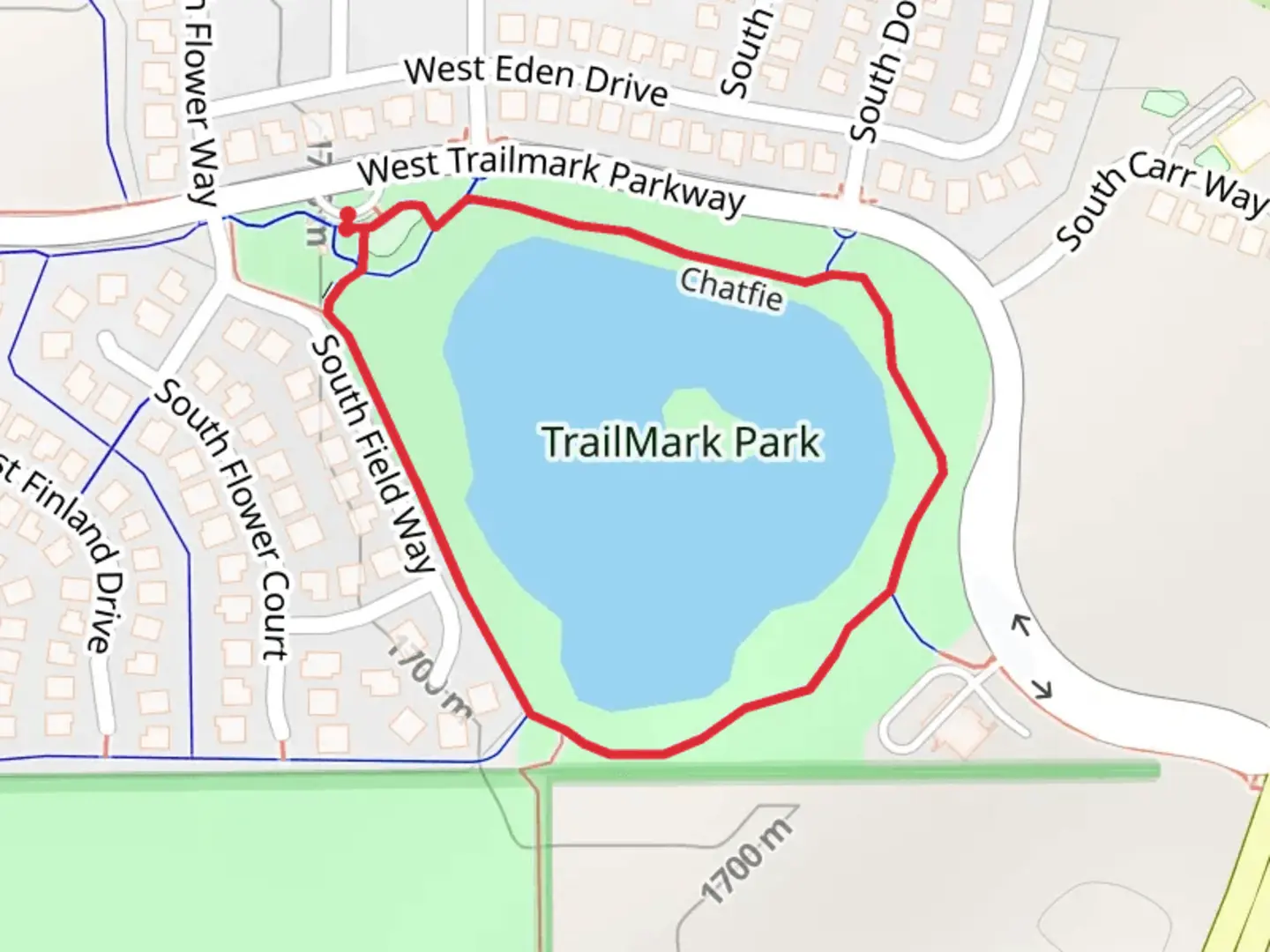An image depicting the trail Fariview Reservoir Loop and its surrounding area.