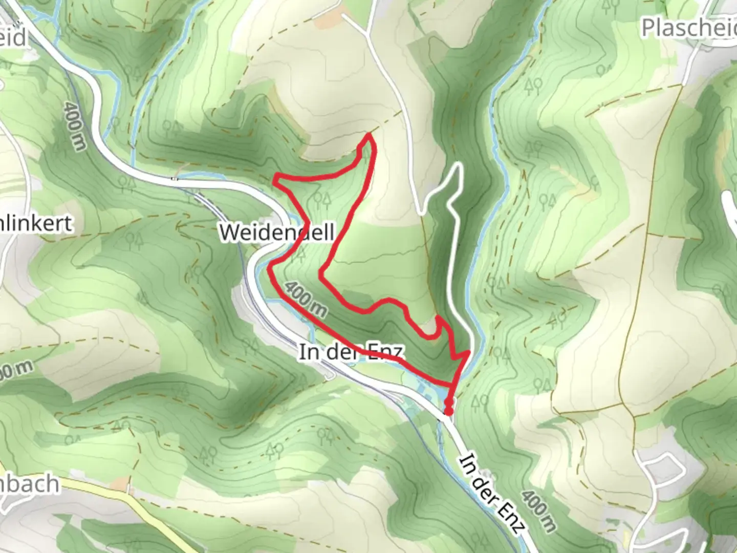 An image depicting the trail Enz Loop and its surrounding area.