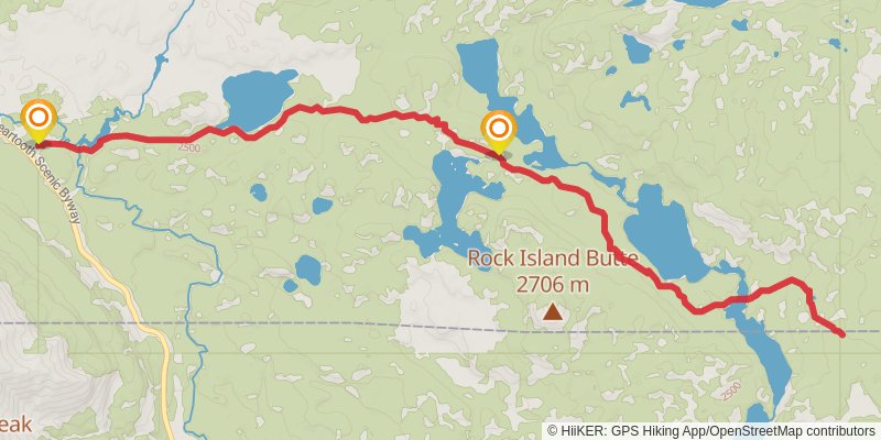 Widewater Trail via Russel Creek Trail stage 2 Map