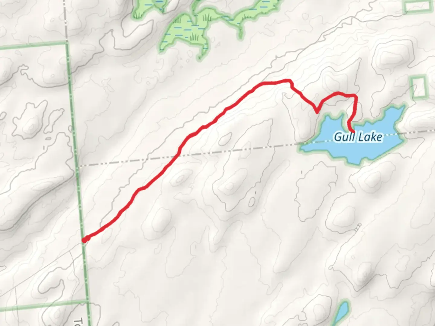 An image depicting the trail Gull Lake Lean-to Trail and its surrounding area.