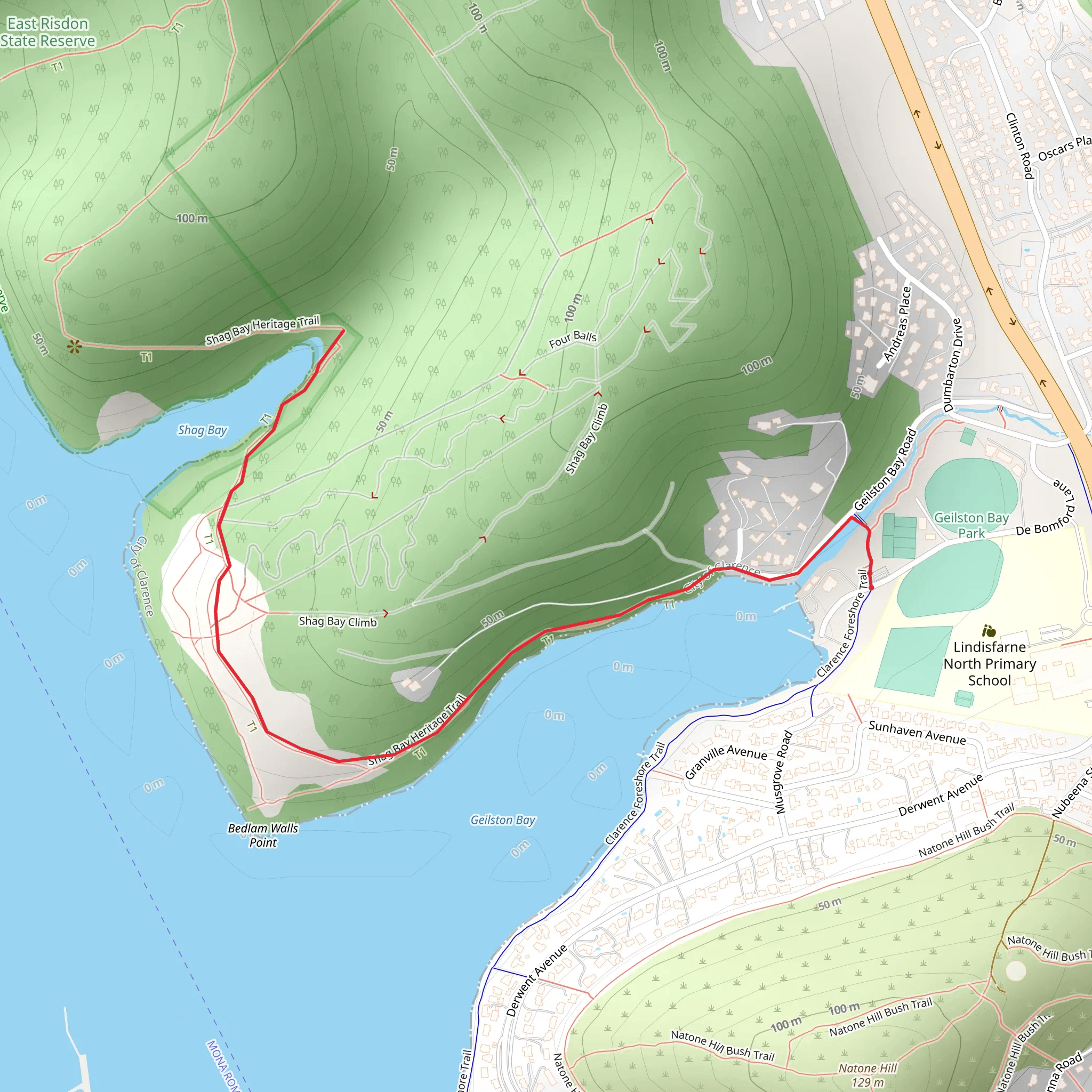 Shag Bay Track mobile static map