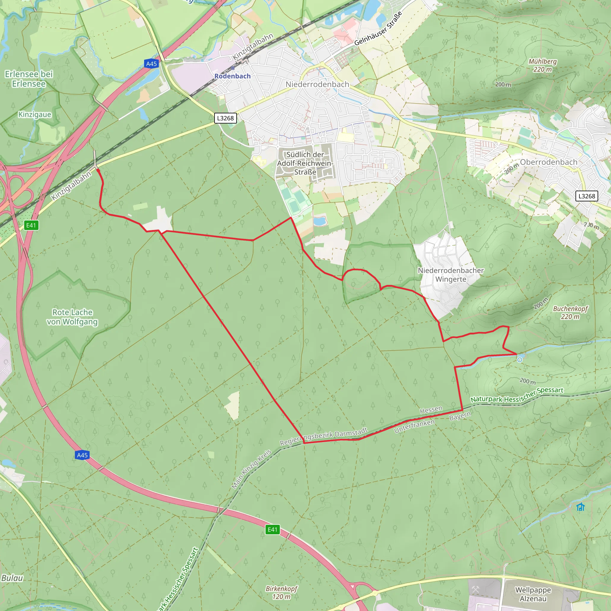 Bulau via Birkenhainer Strasse mobile static map