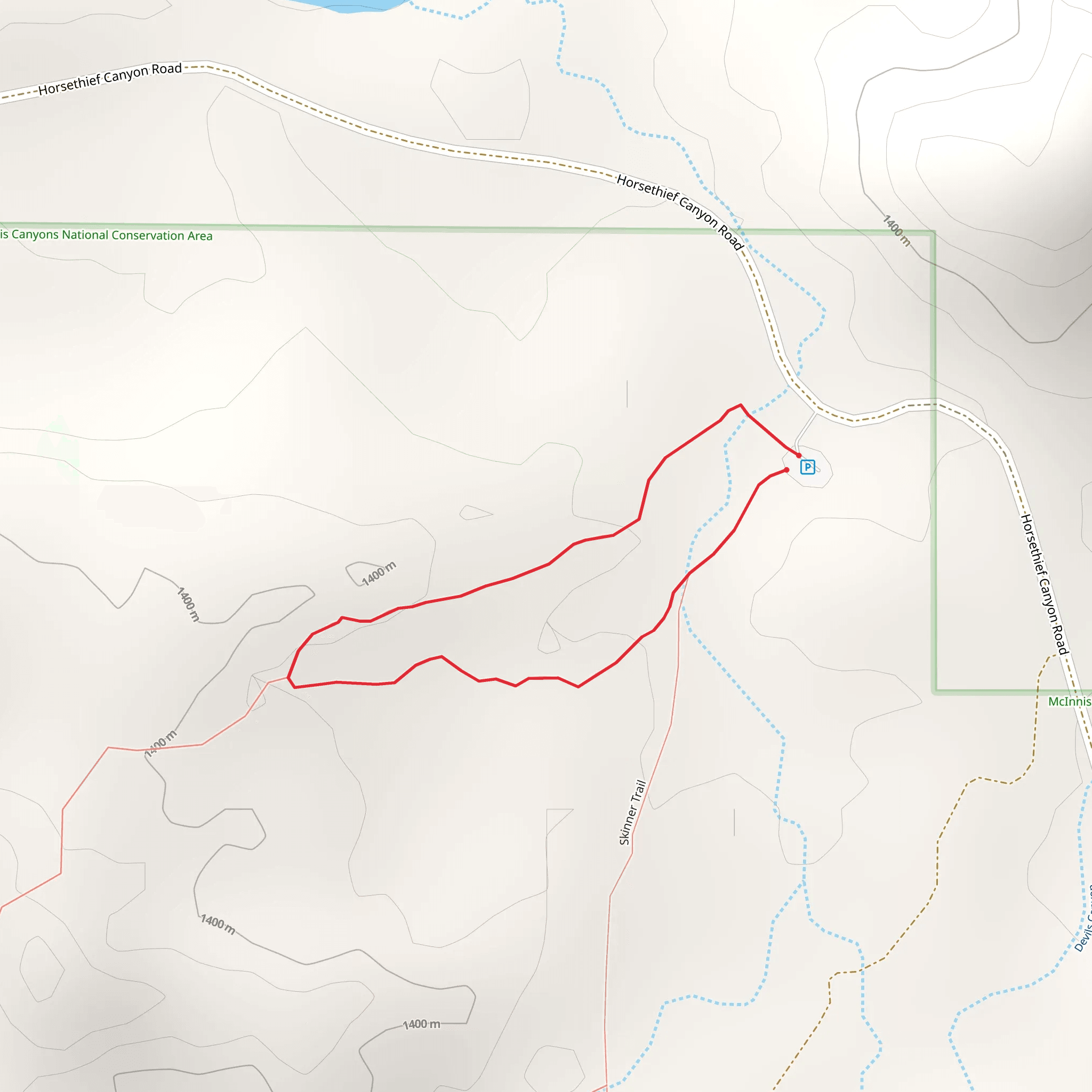 Horsethief Canyon Road Loop mobile static map